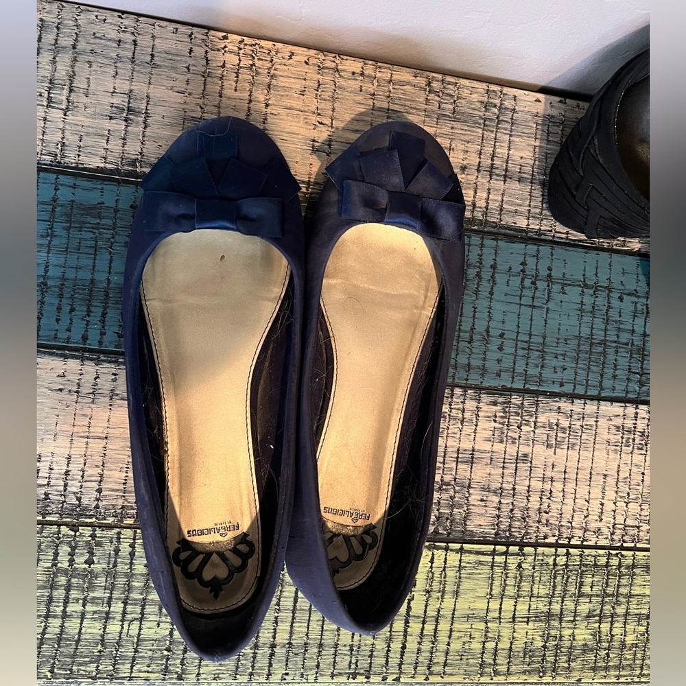 Fergalicious Navy Blue flats EUC 9.5